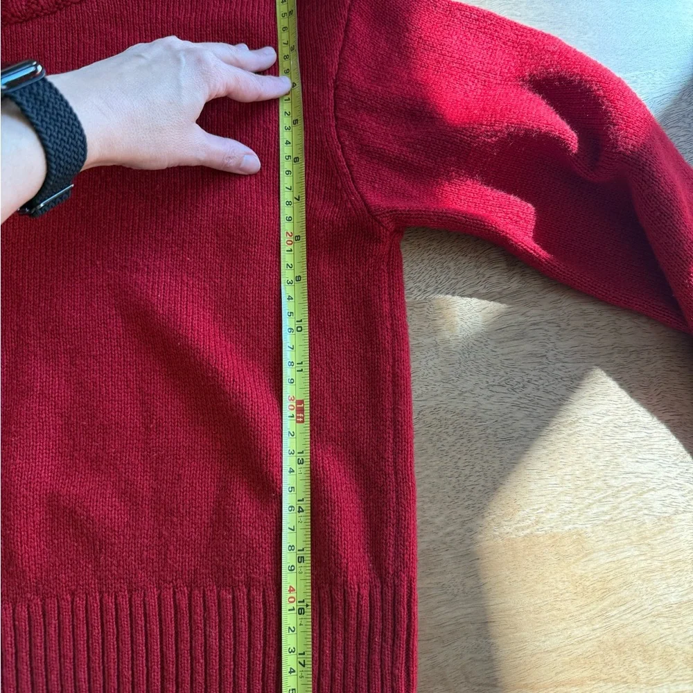 Levis Womens Red Knit Crew Neck Logo Sweater Small - Picture 9 of 10